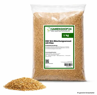 Produktbild von Samenshop24® DSV 870 Böschungsansaat mit Klee, 1kg für ca. 30 m²