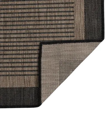 Zdjęcie produktu dla vidaXL Dywanik zewnętrzny o płaskim splocie 80x150 cm ciemnobrązowy