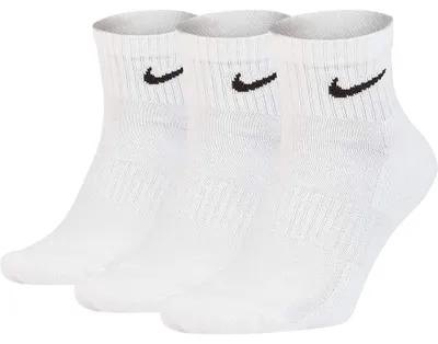 Obrázek produktu pro Nike - Polstrované kotníkové ponožky pro muže - Každodenní nošení (balení po 3 kusech) PP1369 (42 EU - 47 EU) (bílé)