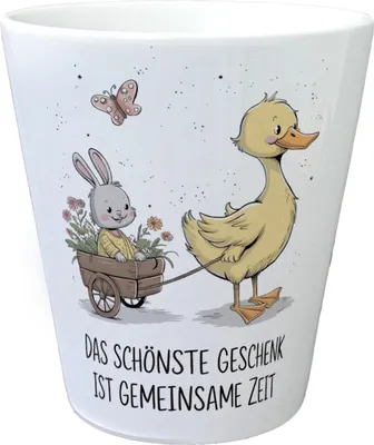 Produktbild von Schöne gemeinsame Zeit Blumentopf Ente Kaninchen Blütenwagen