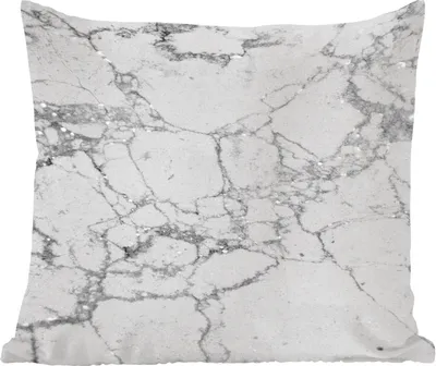 Produktbild von MuchoWow® Zierkissen Sofakissen Wohnzimmer Dekokissen 45x45 cm Marmor - Muster - Grau - Schlafpolster - Polster für das Sofa