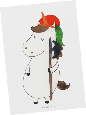 Produktbild von Mr. & Mrs. Panda Grußkarte Einhorn Junge - Weiß - Geschenk, Postkarten, Ansichtskarten, Unicorn, Einhörner, Ansichtskarte, einzelkarte, bildkarte, Bube, Postkarte