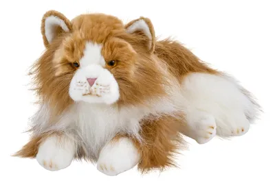 Produktbild von Kuscheltier Perserkatze liegend braun/weiß 30 cm Plüschkatze