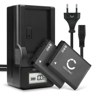 Immagine prodotto di CELLONIC 2x Batteria per Fotocamera Compatibile con Samsung ES90, DV150F, MV800, BP70A – (700mAh, 3.7V) + Caricabatteria