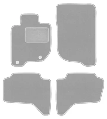 Image de Tapis de sol en moquette pour Mitsubishi L200 IV 2006-2015 (pick-up) – jeu 4 pièces, gris, sur mesure – Wielganizator OSLO