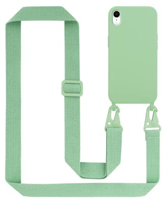 Obrázek produktu pro Cadorabo Ochranné pouzdro pro Apple iPhone XR Case v zelené barvě Řetězové pouzdro na mobilní telefon s nastavitelnou délkou kabelu