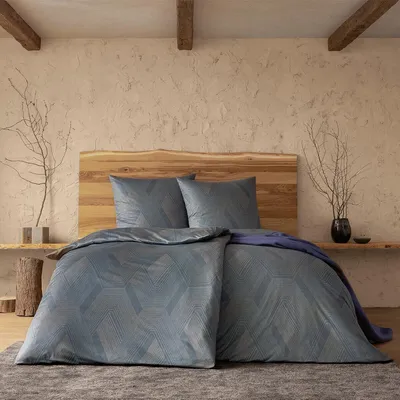 Produktbild von ESTELLA Atelier Mako-Interlock-Jersey Bettwäsche-Garnitur QUINN Farbe graphit Größe 135x200 + 80x80 cm