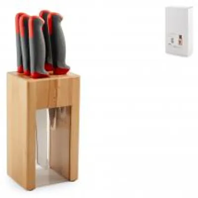 Immagine prodotto di H&H Ceppo 5 Coltelli In Legno