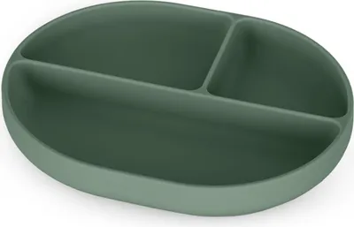 Obrázek produktu pro PETITE&MARS Talířek silikonový dělící oválný Take&Match Misty Green 6m+