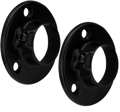Produktbild von SOTECH Schrankstangenlager Ø 25 mm schwarz – für Schrankstange rund, Kleiderschrank (2 Stück)