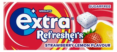 Produktbild von WRIGLEY'S Extra Refreshers Erdbeer Zitrone Zuckerfrei, 12er Pack, 216g