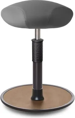 Produktbild von Sitz- Stehhocker Free Regular Triangel skai Dynactiv M. 160 Grau schw. /Natur.