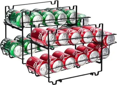 Produktbild von Famanu Dosenhalter 2 Stück - Schwarz, stapelbar und platzsparend