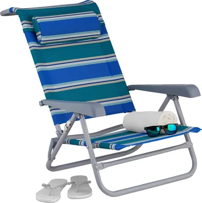 Produktbild von relaxdays Skládací lehátko s polštářkem pod krk