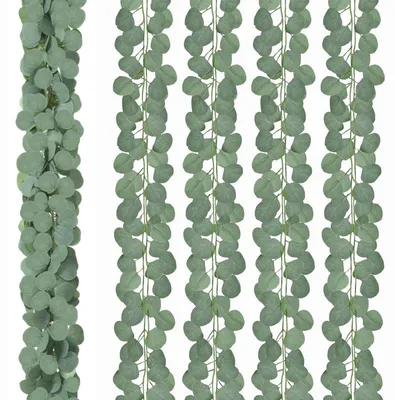 Image de Guirlande artificielle en eucalyptus, 12 pièces, couleur verte, longueur de 2 mètres