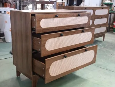 Produktbild von Kommode Schubladenschrank Sideboard Mehrzweckschrank mit Schubladen in Vintagebraun
