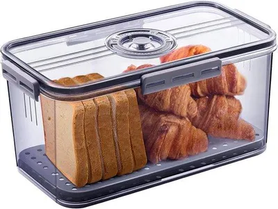 Obrázek produktu pro Šedý kovový dávkovač chleba s volbou času a víkem – pro domácí chléb, toast, bagely, koblihy, sušenky