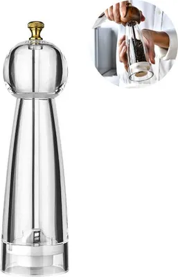Produktbild von Manuelle Pfeffermühle Salz Gewürzmühle Gewürz Menage Einstellbare Kraut Pfeffer Gewürz Schleifen Home Küche Werkzeug, 8 Zoll Alec