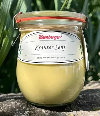 Produktbild von Kräuter-Senf – Mild-würziger Feinkostsenf mit frischen Kräutern