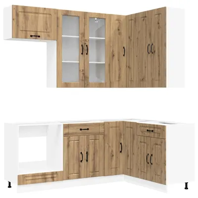 Produktbild von vidaXL Kücheneinheit KALMAR 8 pcs Artisan-Eiche Holzwerkstoff
