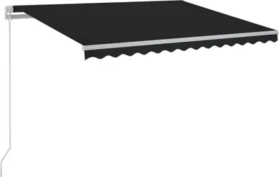 Image de vidaXL Store manuel rétractable avec LED 300x250 cm Anthracite