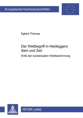 Produktbild von Der Weltbegriff in Heideggers 'Sein und Zeit'
