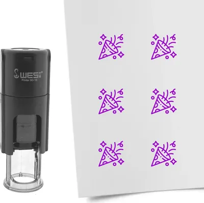 Produktbild von CombiCraft Selbstfärbender Stempel 'Konfetti' in der Farbe Lila, Ø10mm