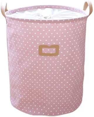 Productafbeelding van Wasmand van stof, roze. Opvouwbare wasmand voor kinderen