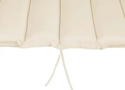 Image de Detex Coussin pour chaise longue crème rembourré 7 cm d'épaisseur oreiller inclus avec sangles Coussin pour bain de soleil