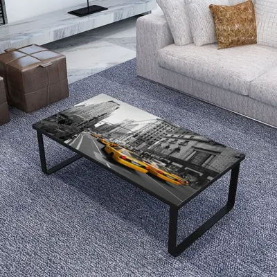 Produktbild von Couchtisch mit Glasplatte Rechteckig