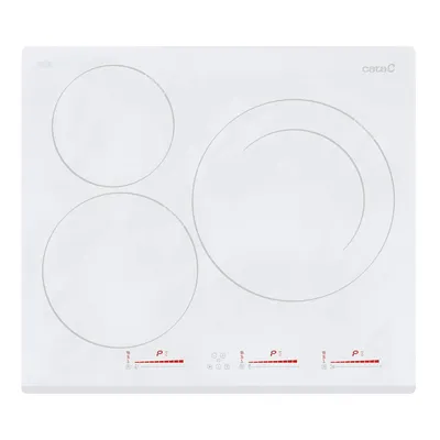 Produktbild von CATA INSB 6030 WH, Weiß, Integriert, 60 cm, Zonen-Induktionskochfeld, Glaskeramik, 3 Zone(n)