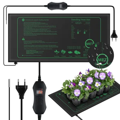 Produktbild von Heizmatte Pflanzen Keimmatte Sämlinge - 25 x 52 cm - Mit Thermostat