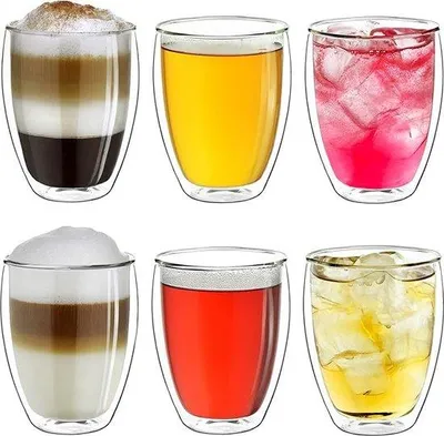 Produktbild von Famanu Thermogläser doppelwandig - 6 Stück, 250 ml