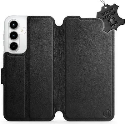 Produktbild von Echtleder Handyhülle für Galaxy A35 5G, Mobiwear Leather, Schwarz