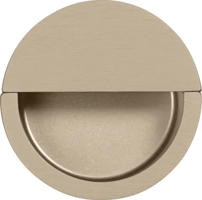 Produktbild von Muschelgriff Dotos ø 50mm - Griffmuschel - ideal als Schubladen- und Schiebetürgriff, Zinkdruckguss Edelstahl Effekt