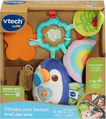Image de Jouet d'éveil Toucan VTech Baby Titouan, Bouteilles Plastique Recyclées, 3-36 mois, Multicolore