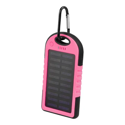 Produktbild von Solární power banka Vodotěsná IP66 5000mAh růžová