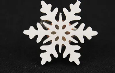Produktbild von Schneeflocke Ring Miniblings Fingerring Schnee weiß Acrylglas Eiskristall 30mm