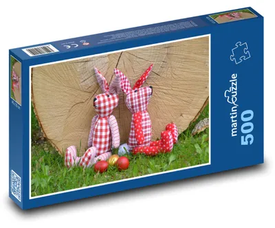Produktbild von Puzzle 500 Plüsch-Osterhasen - martinpuzzle
