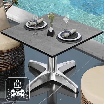 Produktbild von CPBL | Compact Loungetisch | B:T:H 60 x 60 x 42 cm | Beton / Aluminium | Zusatzgewicht | Bistro Loungetisch Gastro Tisch