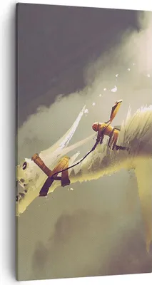 Produktbild von Bild auf Leinwand - Leinwandbild - Kreatur Abstraktion - 55x100cm - Wand Bild - Wanddeko - Leinwanddruck - Bilder - Kunstdruck - Wanddekoration - Leinwand bilder - Wandkunst - PA55x100-3862