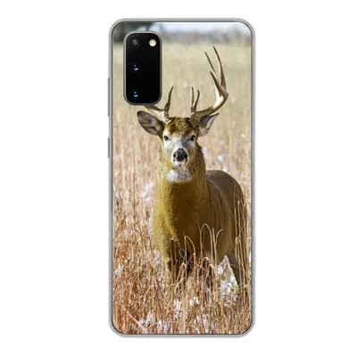 Produktbild von MuchoWow® Handyhülle Schutzhülle Hülle für Samsung Galaxy S20 Hirsche - Gras - Herbst - Tiere - Natur - Geweih Silikon Softcase Handy Hülle - Bild
