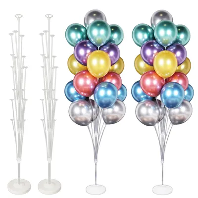 Ballonständer-Set 160 cm, 2er-Pack, Bodenballonhalter für Feiern