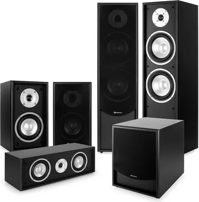 Produktbild von Black-Line 5.1 Heimkino-Set Soundsystem schwarz