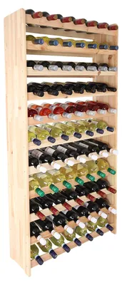 Image de Étagère en bois pour 77 bouteilles de vin (naturel)