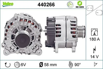 Produktbild von VALEO 440266 Lichtmaschine Generator LiMa 180A 14V für AUDI A4 Avant (8K5, B8)