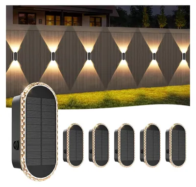 Solar-Außenleuchten 6er-Set, 3 Farbtemperaturen, wasserdicht