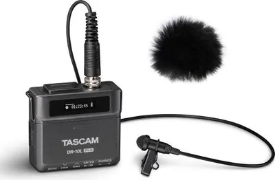 Zdjęcie produktu dla Rejestrator Tascam DR-10L Pro z osłoną przeciwwietrzną
