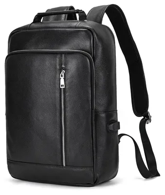 Obrázok produktu pre Solidchoice – Kožený batoh na notebook, 14 palcov, pre pánov aj dámy