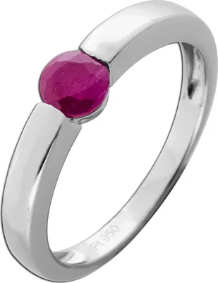 Produktbild von Rubin Ring Platin 950 pink roter Edelstein 0.55ct 18